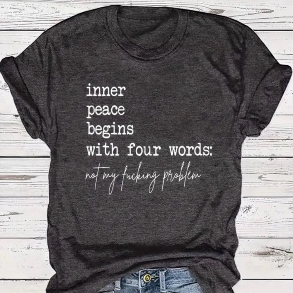 Casual Dark Humor Bold Statement Graphic Tee
